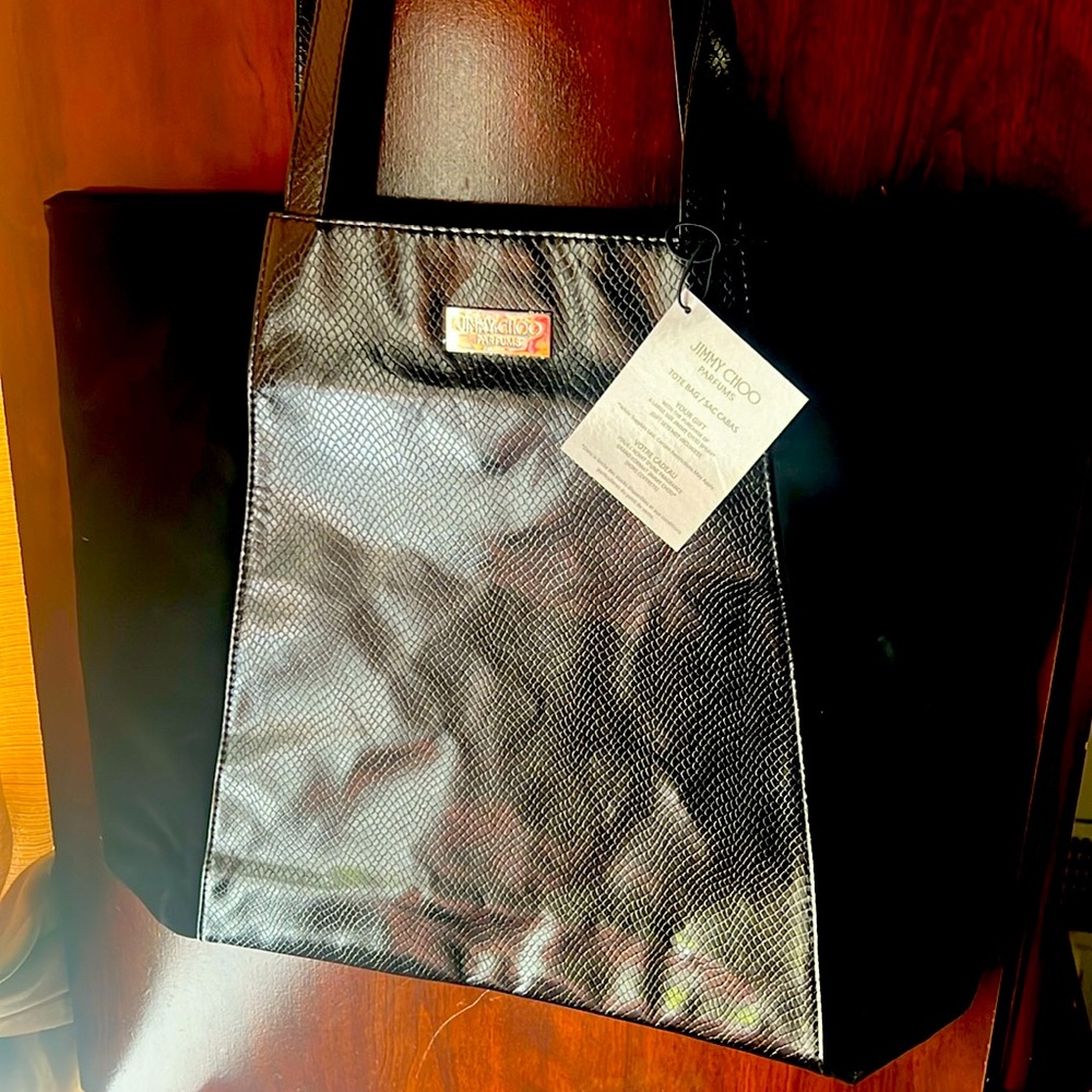 Large black Jimmy Choo perfumes tote